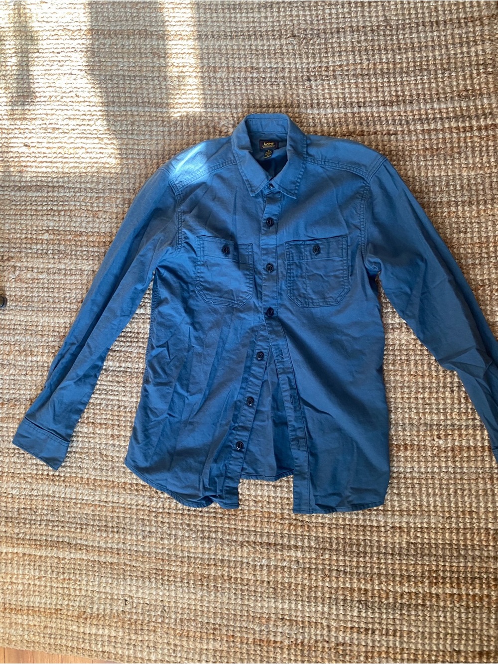 Lee Blue Casual Button-Down Shirt
